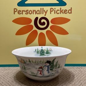Maxcera SNOWMAN Serving Bowl